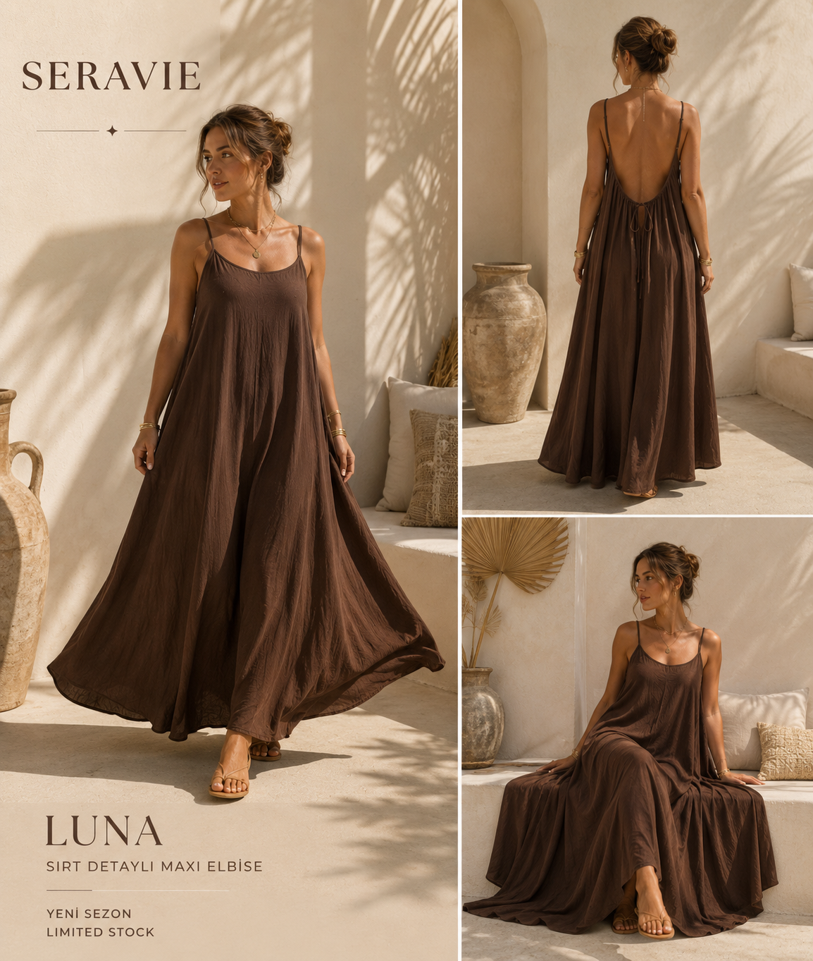 Seravie Aura Rahat Kesim Maxi Elbise