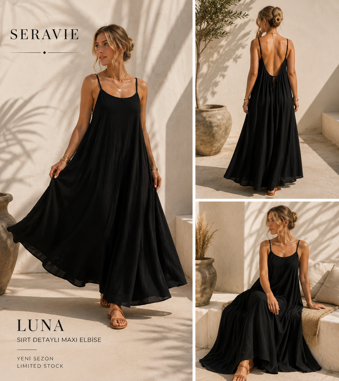 Seravie Aura Rahat Kesim Maxi Elbise